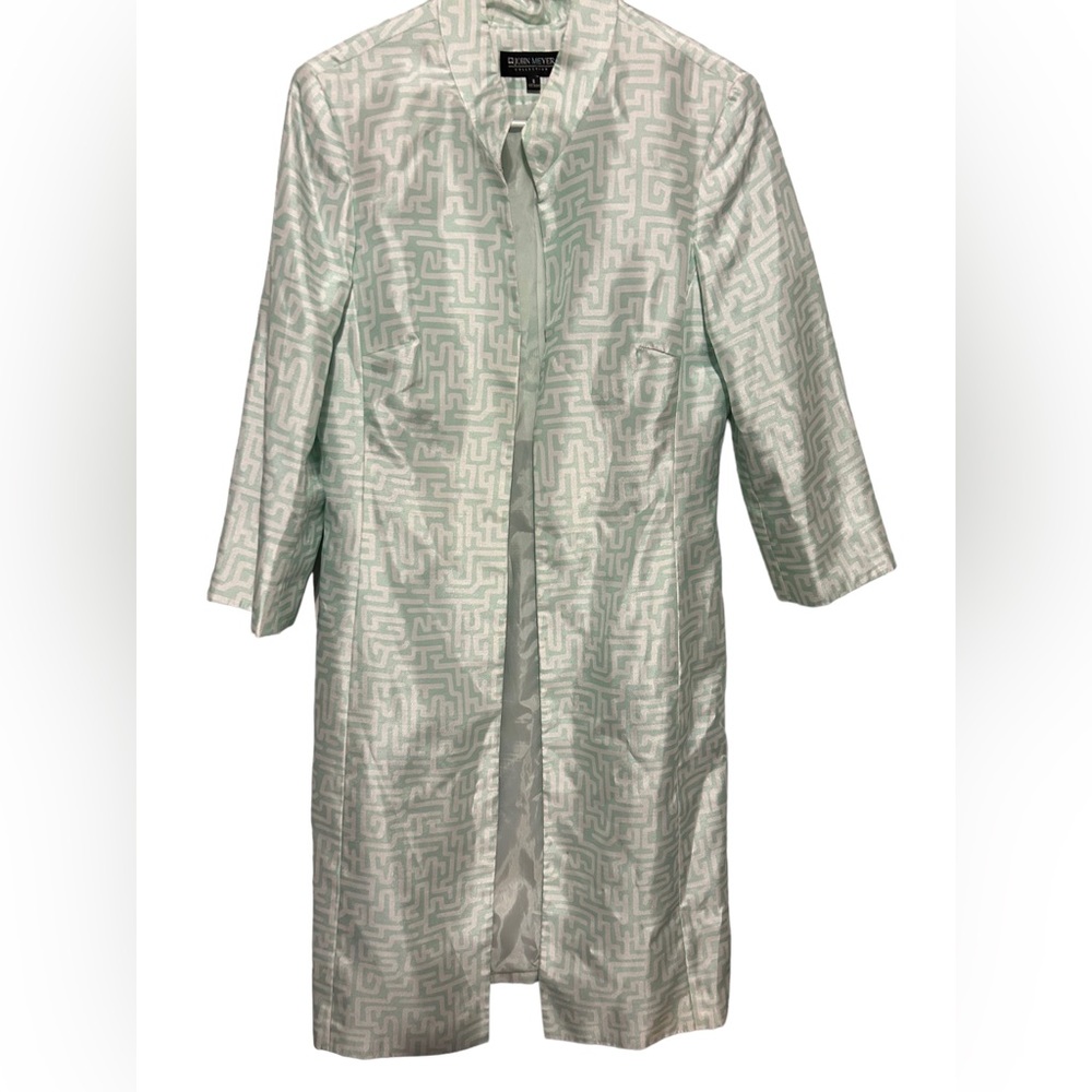 John Meyer Collection Green And White Jacket Size… - image 1